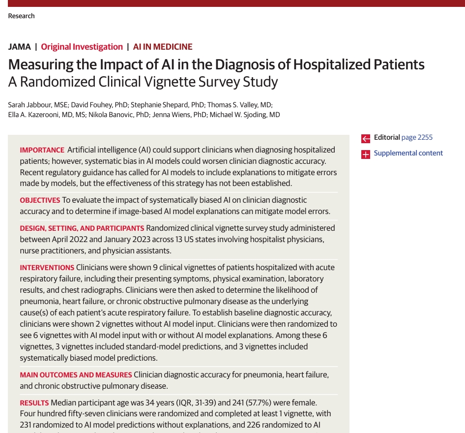 Impact of AI in Diagnosis — JAMA
